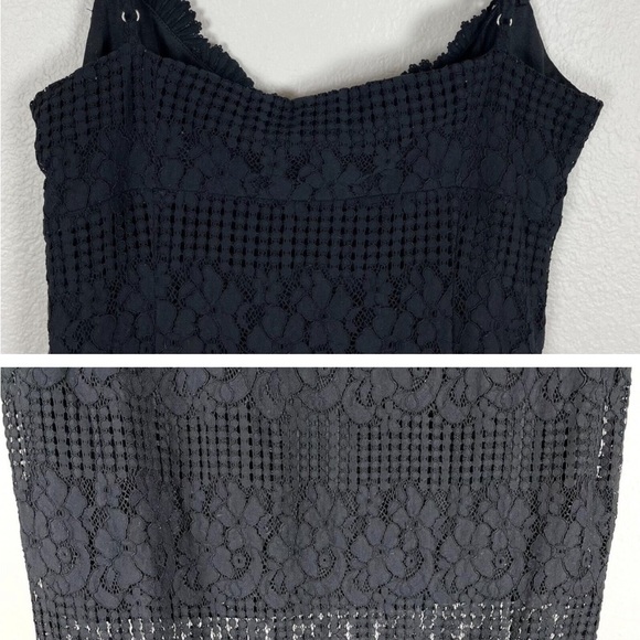 NSR Womens XL Black Lace Sexy Overlay Sheath Dress Sleeveless NWOT - Picture 4 of 5